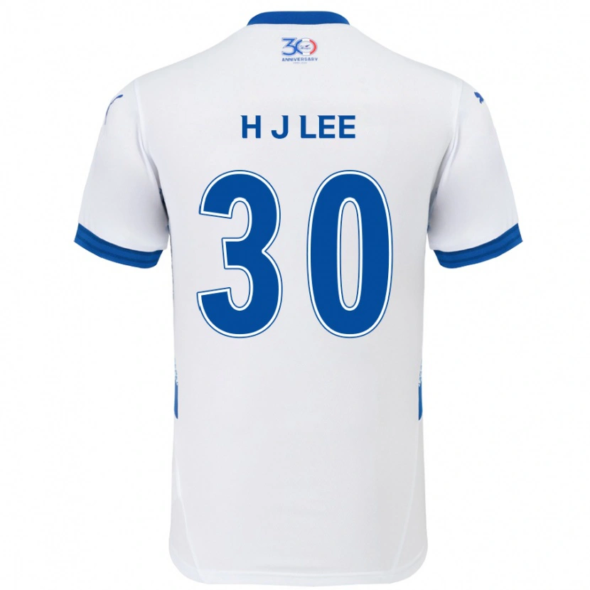 Danxen Heren Ji-Ho Lee #30 Wit Koningsblauw Uitshirt Uittenue 2025/26 T-Shirt