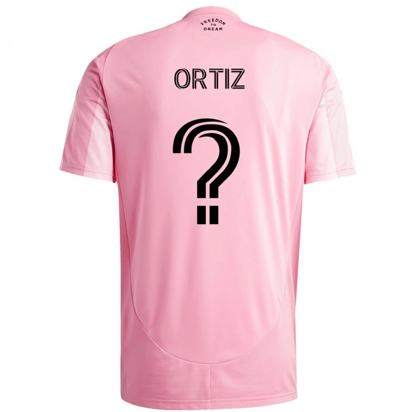 Danxen Dames Cristian Ortiz #0 Roze Zwart Thuisshirt Thuistenue 2025/26 T-Shirt
