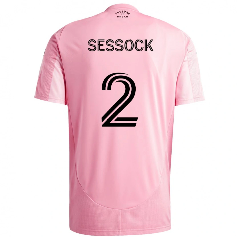 Danxen Dames Nykolas Sessock #2 Roze Zwart Thuisshirt Thuistenue 2025/26 T-Shirt