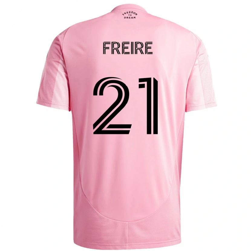 Danxen Dames Nicolas Freire #21 Roze Zwart Thuisshirt Thuistenue 2025/26 T-Shirt