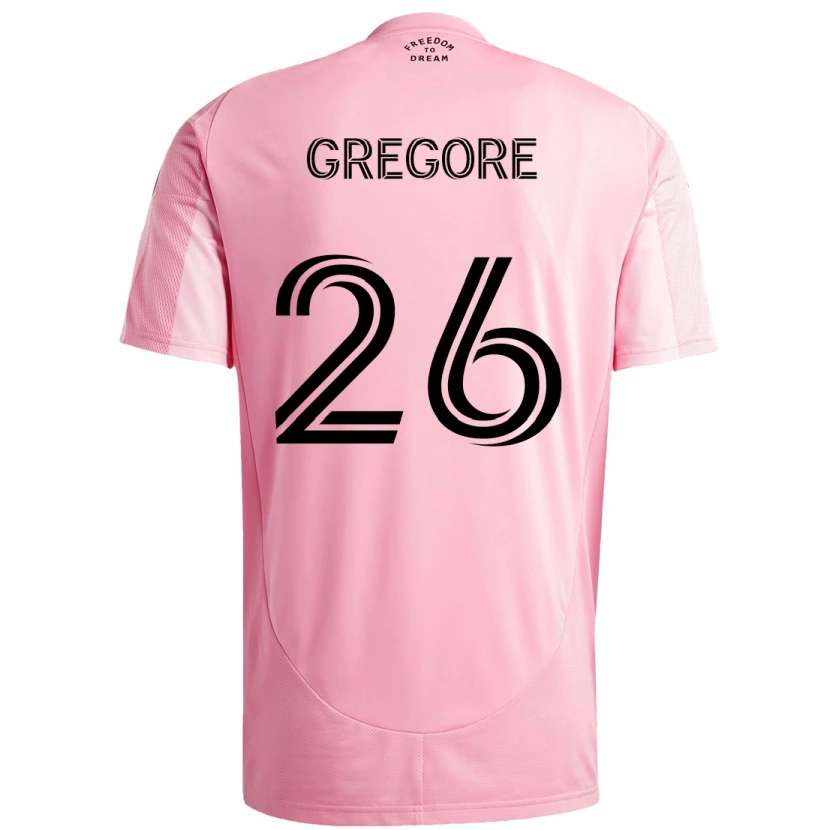 Danxen Dames Gregore #26 Roze Zwart Thuisshirt Thuistenue 2025/26 T-Shirt
