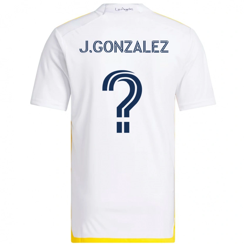 Danxen Dames Jesse Gonzalez #0 Wit Geel Thuisshirt Thuistenue 2025/26 T-Shirt