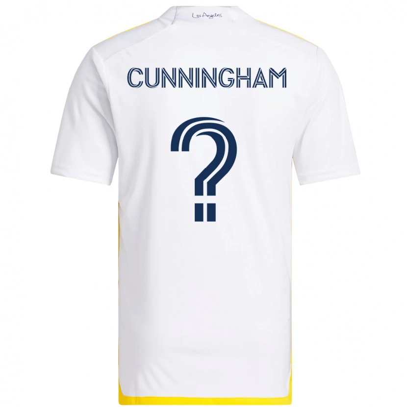Danxen Dames Joaquin Cunningham #0 Wit Geel Thuisshirt Thuistenue 2025/26 T-Shirt