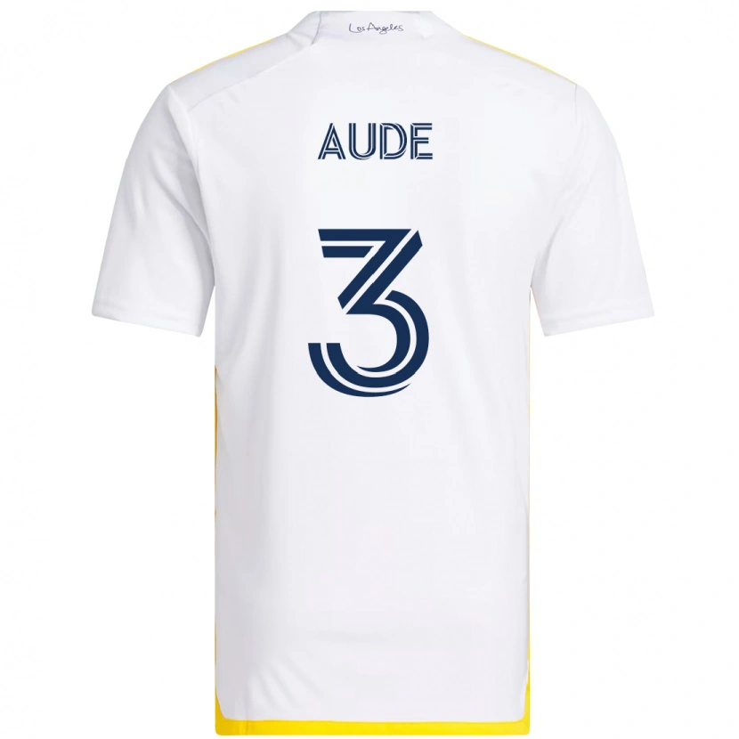 Danxen Dames Julián Aude #3 Wit Geel Thuisshirt Thuistenue 2025/26 T-Shirt