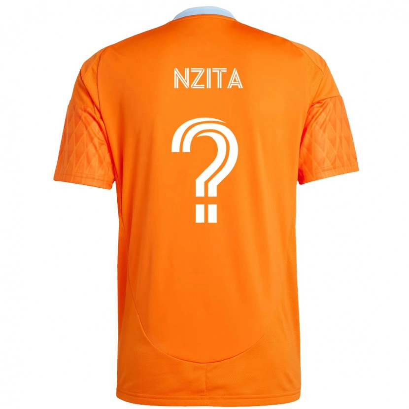 Danxen Dames Sebastiao Nzita #0 Oranje Wit Thuisshirt Thuistenue 2025/26 T-Shirt