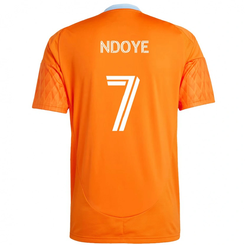 Danxen Dames Papa Ndoye #7 Oranje Wit Thuisshirt Thuistenue 2025/26 T-Shirt