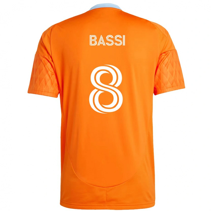 Danxen Dames Amine Bassi #8 Oranje Wit Thuisshirt Thuistenue 2025/26 T-Shirt