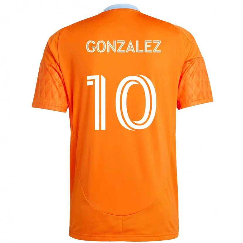 Danxen Dames Yair González #10 Oranje Wit Thuisshirt Thuistenue 2025/26 T-Shirt