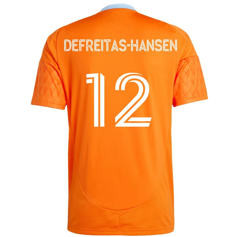 Danxen Dames Nicholas Defreitas-Hansen #12 Oranje Wit Thuisshirt Thuistenue 2025/26 T-Shirt