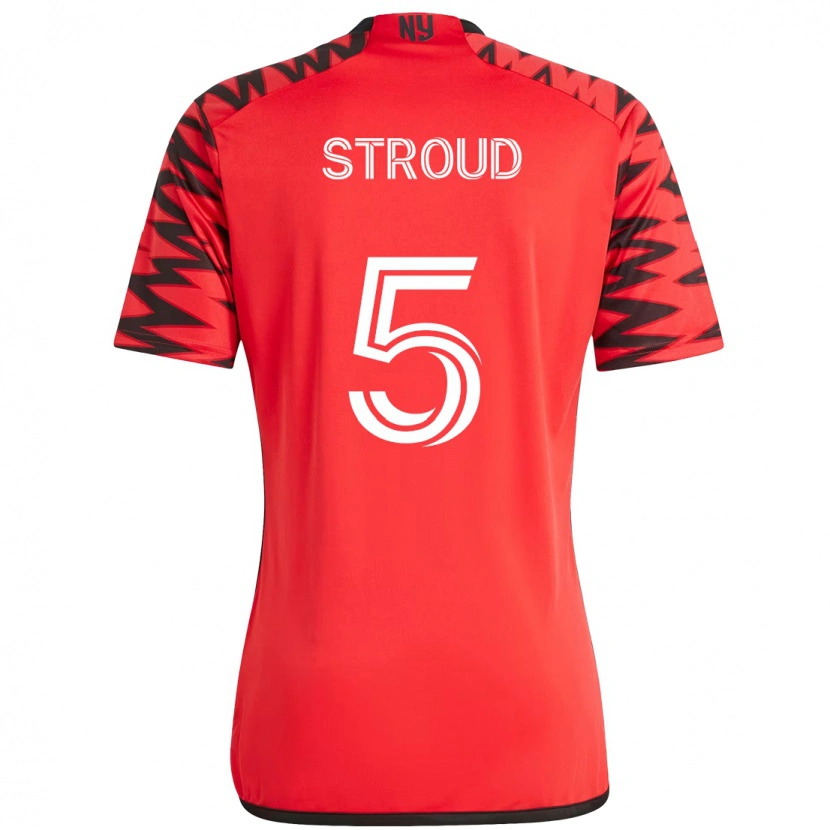 Danxen Dames Peter Stroud #5 Rood Zwart Thuisshirt Thuistenue 2025/26 T-Shirt