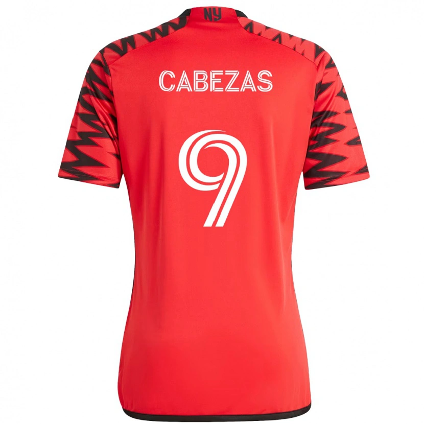 Danxen Dames Jorge Cabezas #9 Rood Zwart Thuisshirt Thuistenue 2025/26 T-Shirt