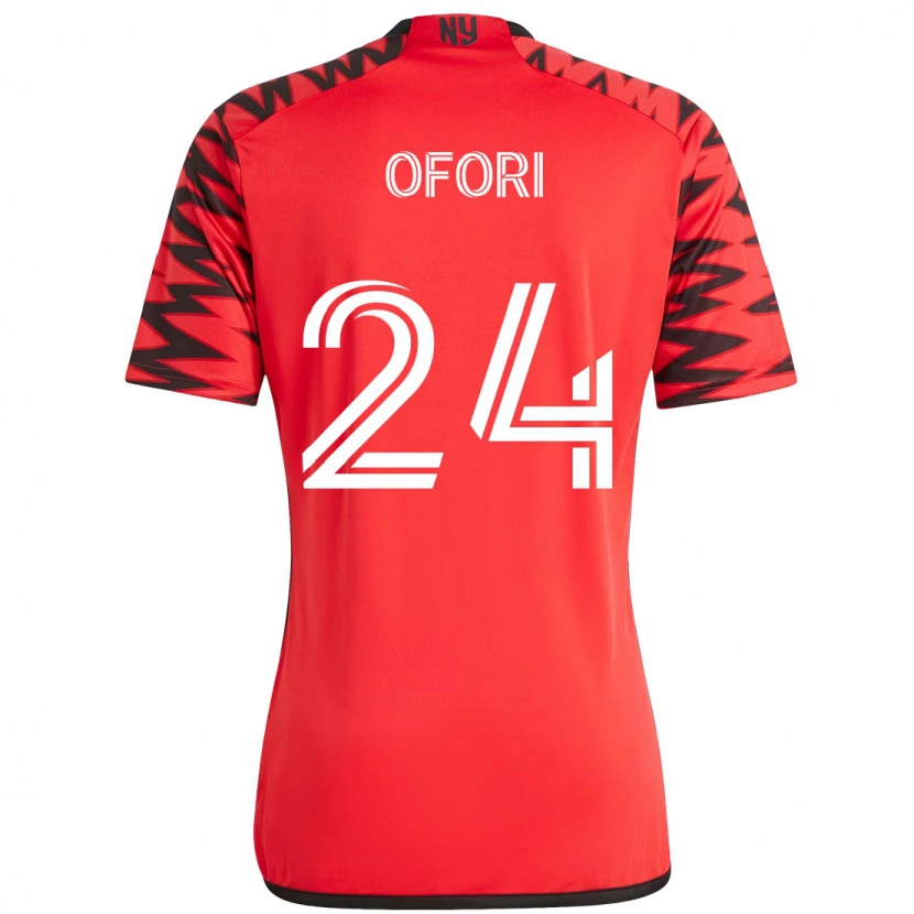 Danxen Dames Curtis Ofori #24 Rood Zwart Thuisshirt Thuistenue 2025/26 T-Shirt