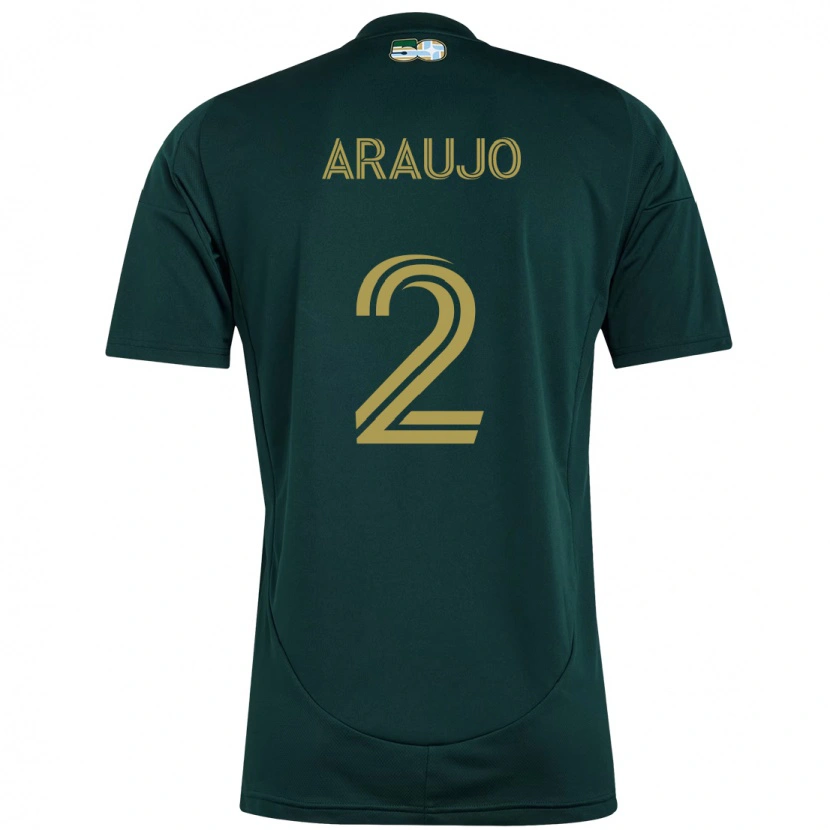 Danxen Dames Miguel Araujo #2 Zwart Bruin Thuisshirt Thuistenue 2025/26 T-Shirt