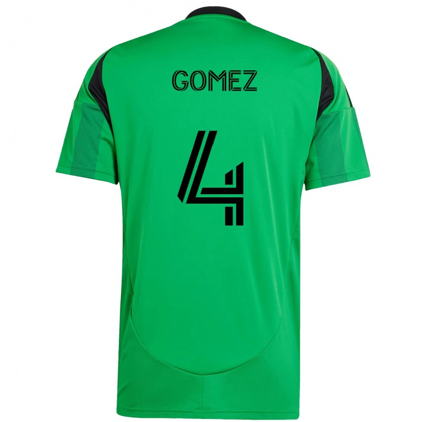 Danxen Dames Antonio Gomez #4 Groen Zwart Thuisshirt Thuistenue 2025/26 T-Shirt