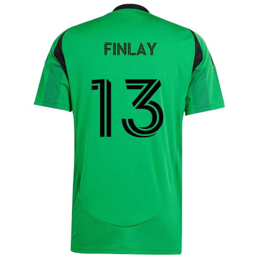 Danxen Dames Ethan Finlay #13 Groen Zwart Thuisshirt Thuistenue 2025/26 T-Shirt