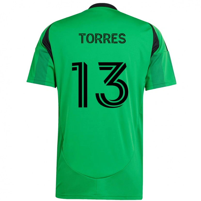 Danxen Dames Leo Torres #13 Groen Zwart Thuisshirt Thuistenue 2025/26 T-Shirt
