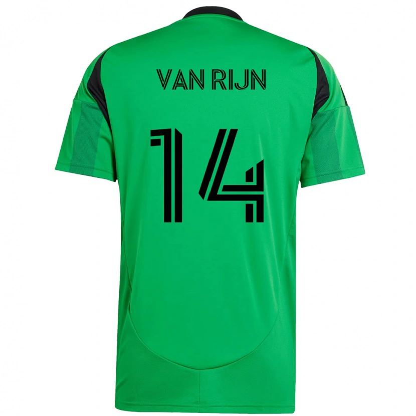 Danxen Dames Nico Van Rijn #14 Groen Zwart Thuisshirt Thuistenue 2025/26 T-Shirt