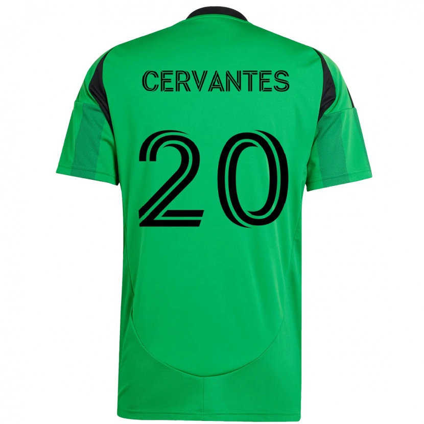 Danxen Dames Aaron Cervantes #20 Groen Zwart Thuisshirt Thuistenue 2025/26 T-Shirt
