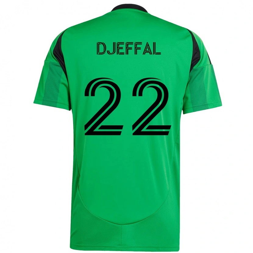 Danxen Dames Sofiane Djeffal #22 Groen Zwart Thuisshirt Thuistenue 2025/26 T-Shirt