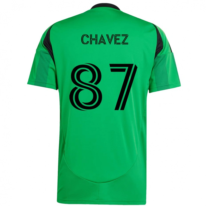 Danxen Dames Alfonso Ocampo-Chávez #87 Groen Zwart Thuisshirt Thuistenue 2025/26 T-Shirt