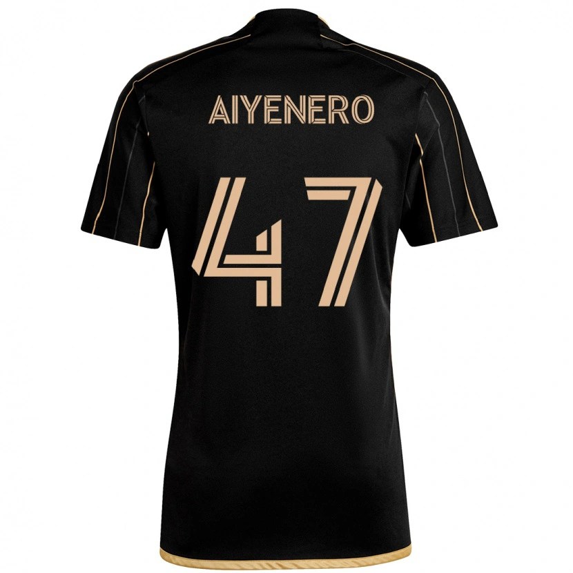 Danxen Dames Marius Aiyenero #47 Zwart Bruin Thuisshirt Thuistenue 2025/26 T-Shirt