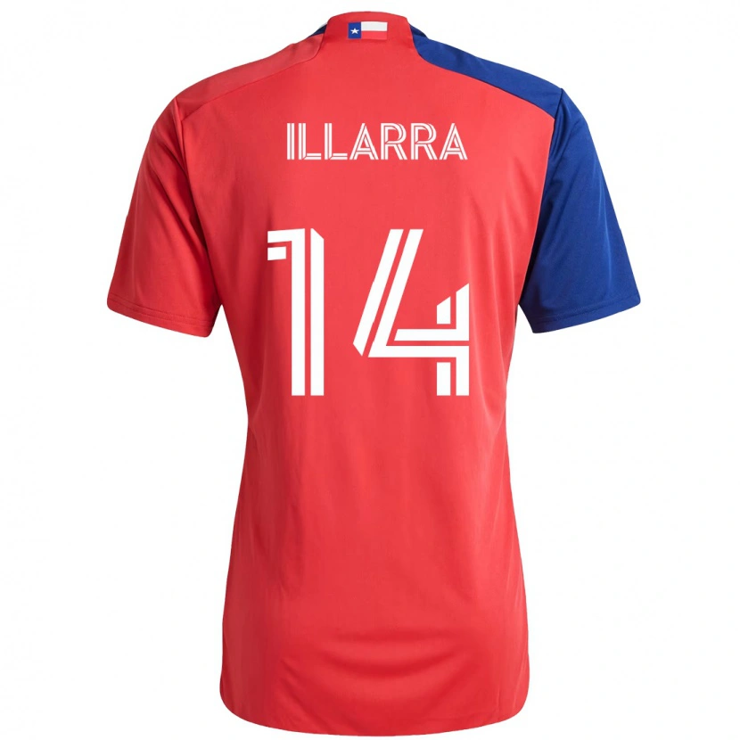 Danxen Dames Asier Illarramendi #14 Rood Marineblauw Thuisshirt Thuistenue 2025/26 T-Shirt