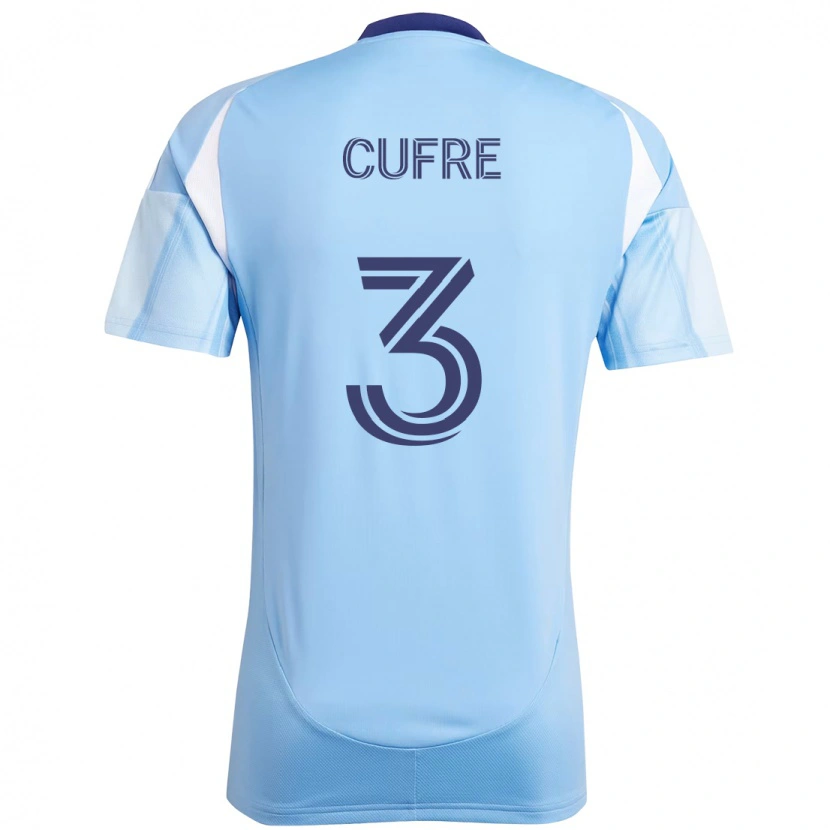 Danxen Dames Braian Cufré #3 Lichtblauw Thuisshirt Thuistenue 2025/26 T-Shirt