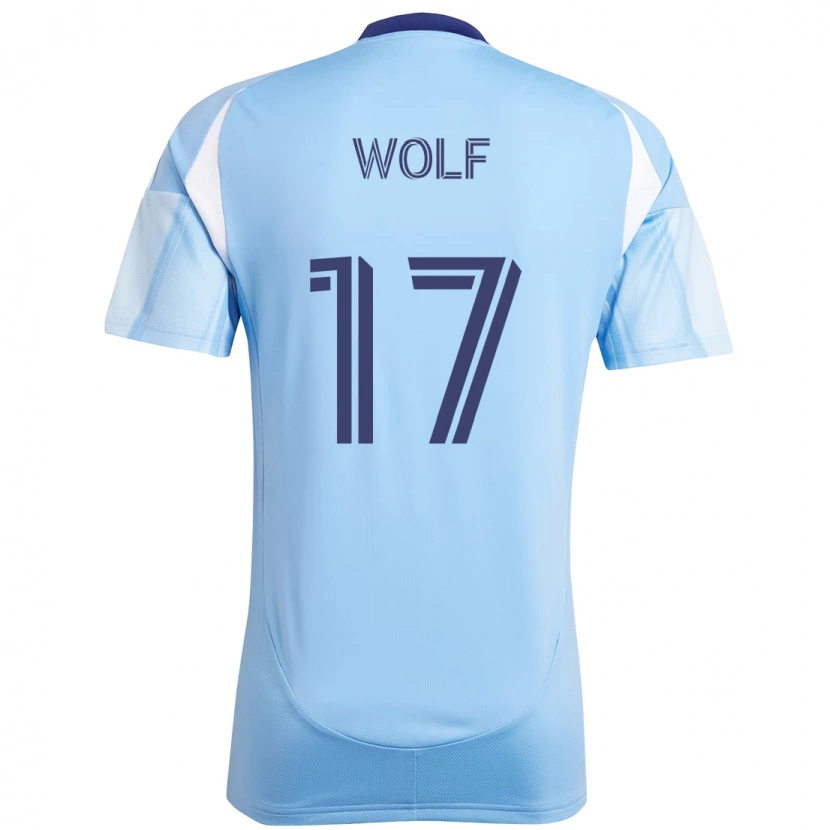 Danxen Dames Hannes Wolf #17 Lichtblauw Thuisshirt Thuistenue 2025/26 T-Shirt