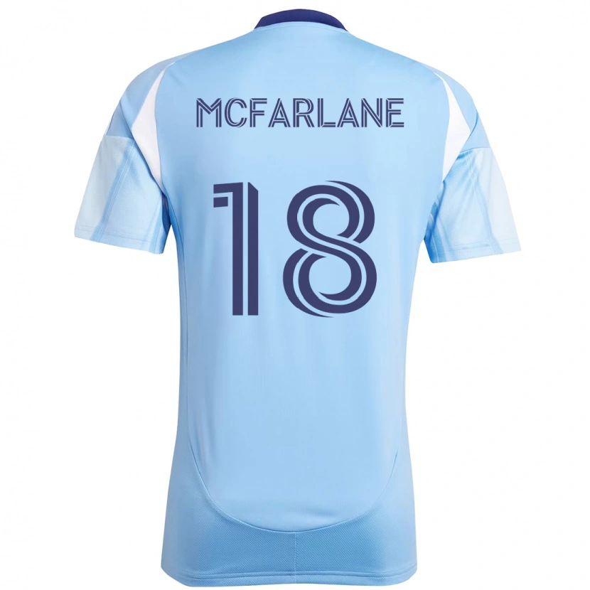 Danxen Dames Christian Mcfarlane #18 Lichtblauw Thuisshirt Thuistenue 2025/26 T-Shirt