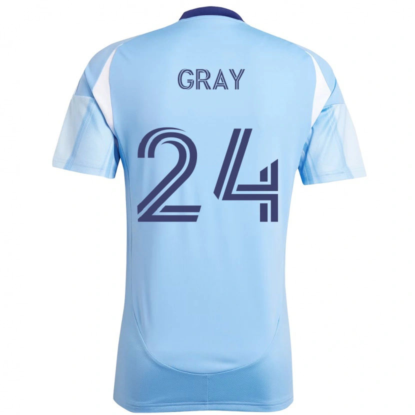 Danxen Dames Tayvon Gray #24 Lichtblauw Thuisshirt Thuistenue 2025/26 T-Shirt