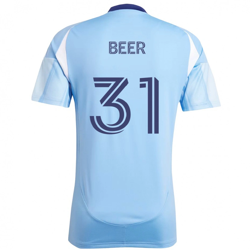 Danxen Dames Jack Beer #31 Lichtblauw Thuisshirt Thuistenue 2025/26 T-Shirt