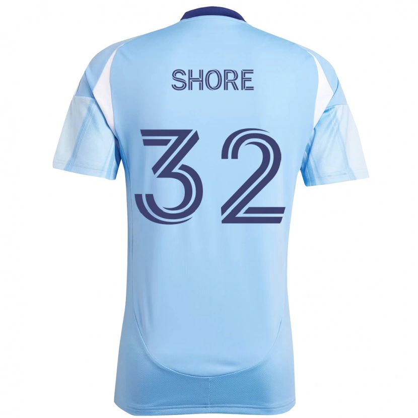 Danxen Dames Jonathan Shore #32 Lichtblauw Thuisshirt Thuistenue 2025/26 T-Shirt