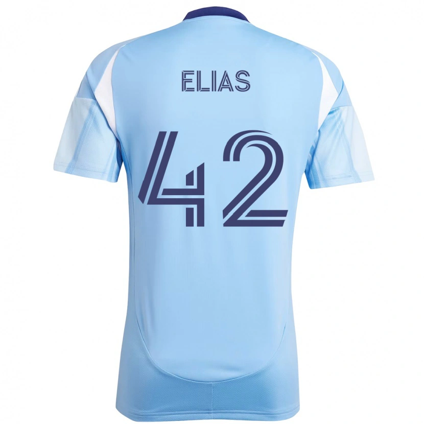 Danxen Dames Piero Elias #42 Lichtblauw Thuisshirt Thuistenue 2025/26 T-Shirt