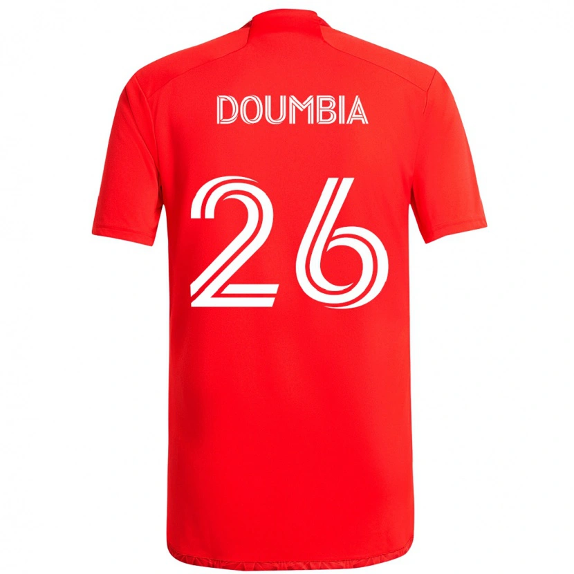 Danxen Dames Ousmane Doumbia #26 Rood Wit Thuisshirt Thuistenue 2025/26 T-Shirt