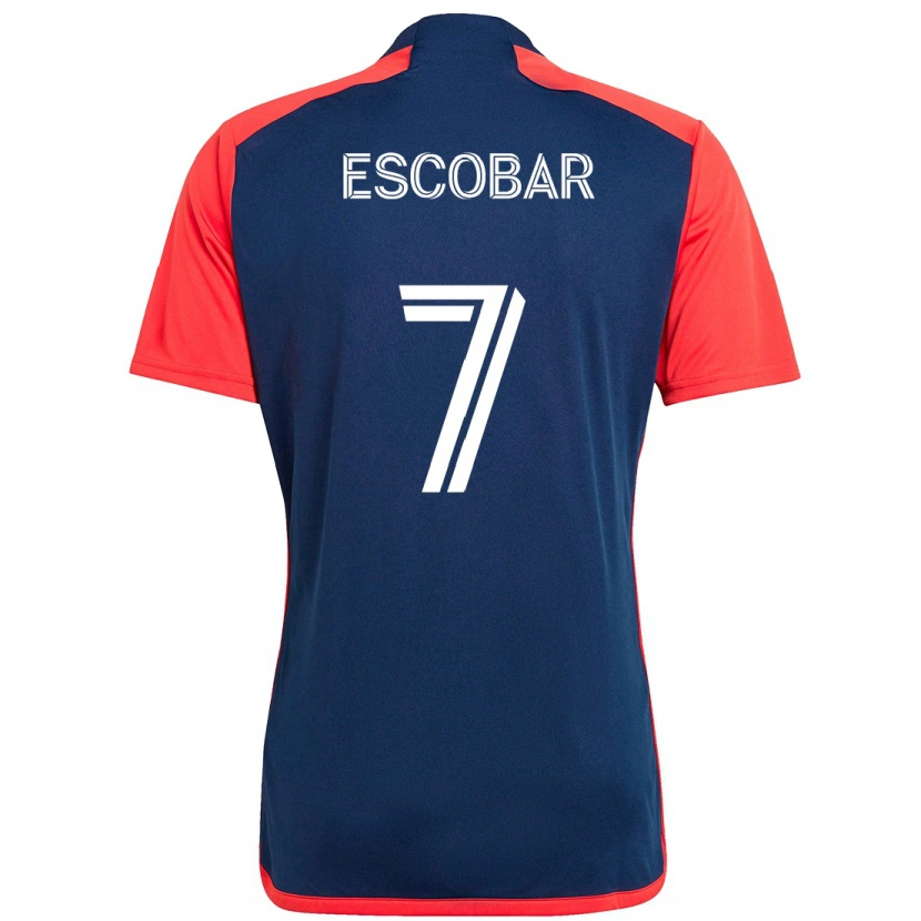 Danxen Dames Olger Escobar #7 Blauw Rood Thuisshirt Thuistenue 2025/26 T-Shirt