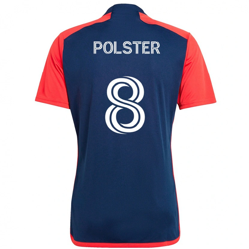 Danxen Dames Matt Polster #8 Blauw Rood Thuisshirt Thuistenue 2025/26 T-Shirt
