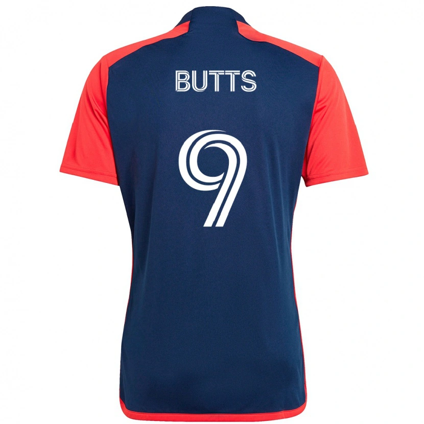 Danxen Dames Liam Butts #9 Blauw Rood Thuisshirt Thuistenue 2025/26 T-Shirt
