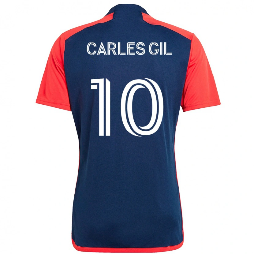 Danxen Dames Carles Gil #10 Blauw Rood Thuisshirt Thuistenue 2025/26 T-Shirt