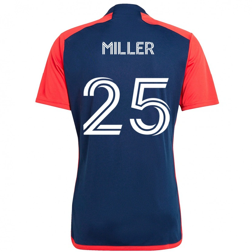 Danxen Dames Peyton Miller #25 Blauw Rood Thuisshirt Thuistenue 2025/26 T-Shirt