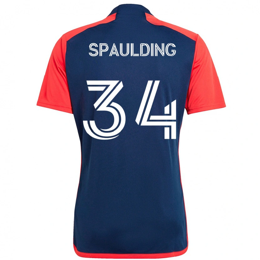 Danxen Dames Ryan Spaulding #34 Blauw Rood Thuisshirt Thuistenue 2025/26 T-Shirt