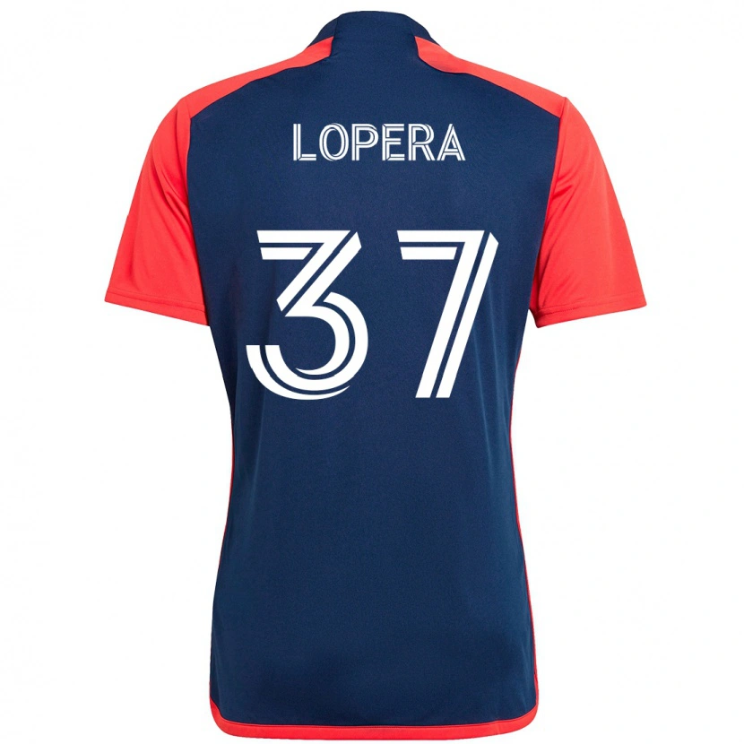 Danxen Dames Steban Lopera #37 Blauw Rood Thuisshirt Thuistenue 2025/26 T-Shirt