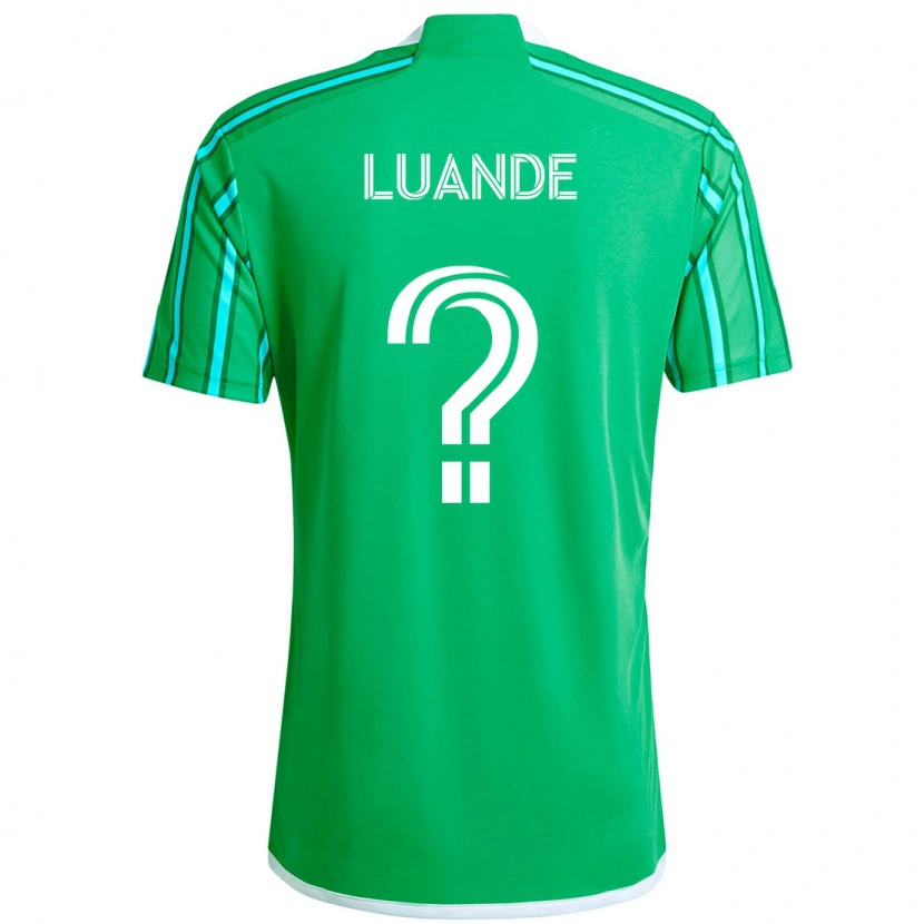 Danxen Dames Michael Luande #0 Groen Wit Thuisshirt Thuistenue 2025/26 T-Shirt