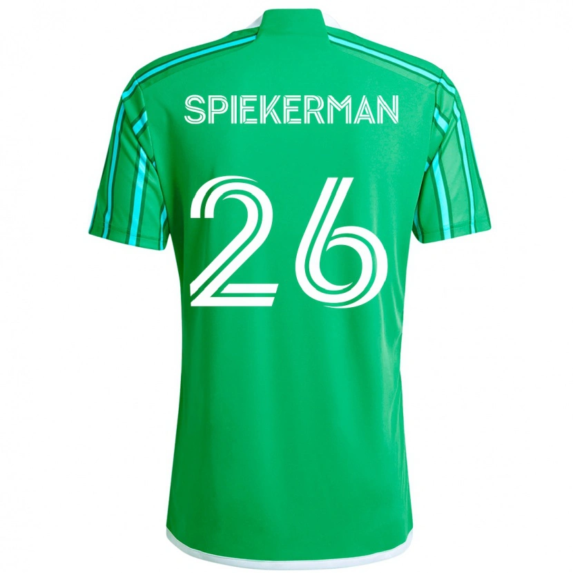 Danxen Dames Stephanie Spiekerman #26 Groen Wit Thuisshirt Thuistenue 2025/26 T-Shirt