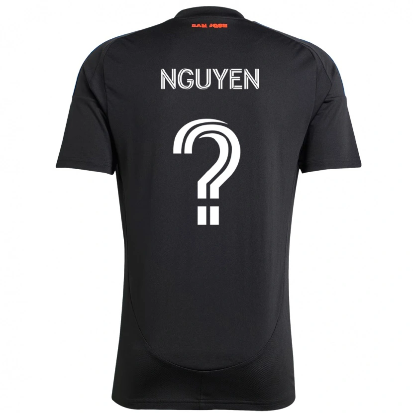 Danxen Dames Christopher Nguyen #0 Zwart Donkerblauw Thuisshirt Thuistenue 2025/26 T-Shirt