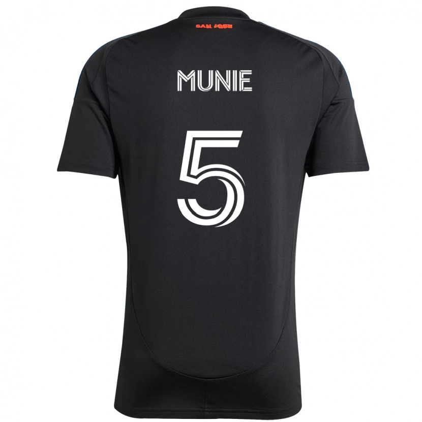 Danxen Dames Daniel Munie #5 Zwart Donkerblauw Thuisshirt Thuistenue 2025/26 T-Shirt
