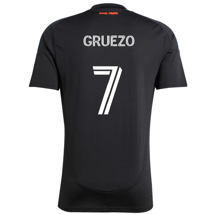 Danxen Dames Carlos Gruezo #7 Zwart Donkerblauw Thuisshirt Thuistenue 2025/26 T-Shirt