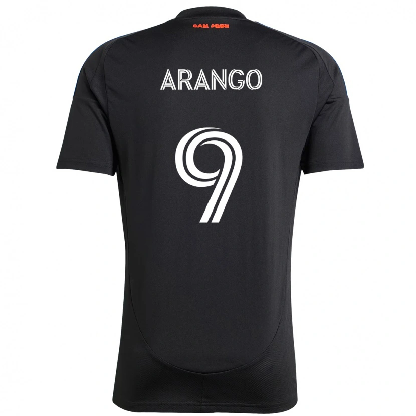 Danxen Dames Cristian Arango #9 Zwart Donkerblauw Thuisshirt Thuistenue 2025/26 T-Shirt