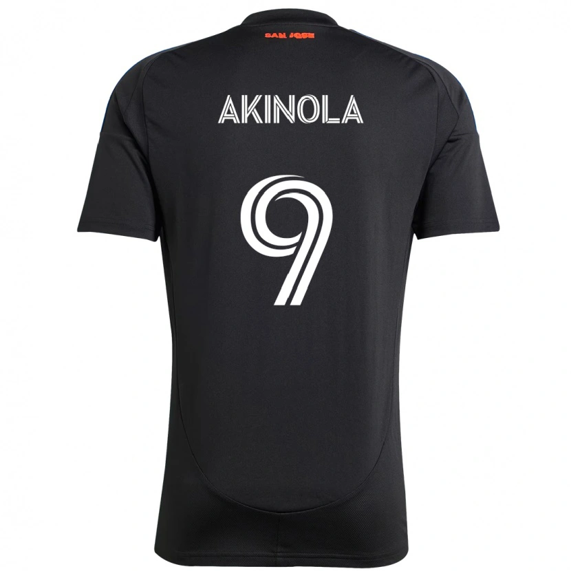 Danxen Dames Ayo Akinola #9 Zwart Donkerblauw Thuisshirt Thuistenue 2025/26 T-Shirt