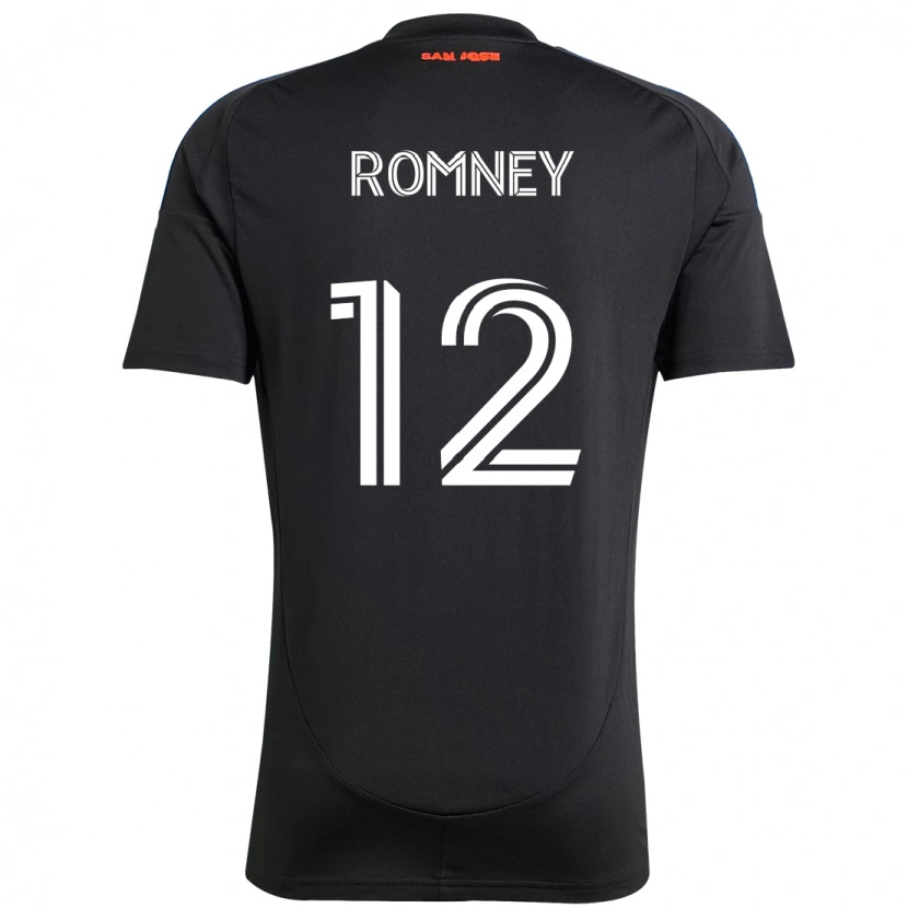Danxen Dames Dave Romney #12 Zwart Donkerblauw Thuisshirt Thuistenue 2025/26 T-Shirt