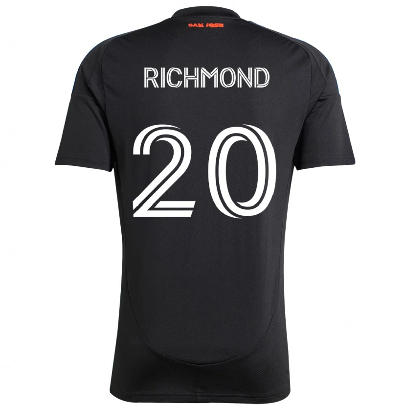 Danxen Dames Will Richmond #20 Zwart Donkerblauw Thuisshirt Thuistenue 2025/26 T-Shirt